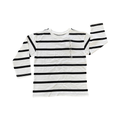 *NEW* 7Y White & Black Stripe Long Sleeve Shirt - Woolworths