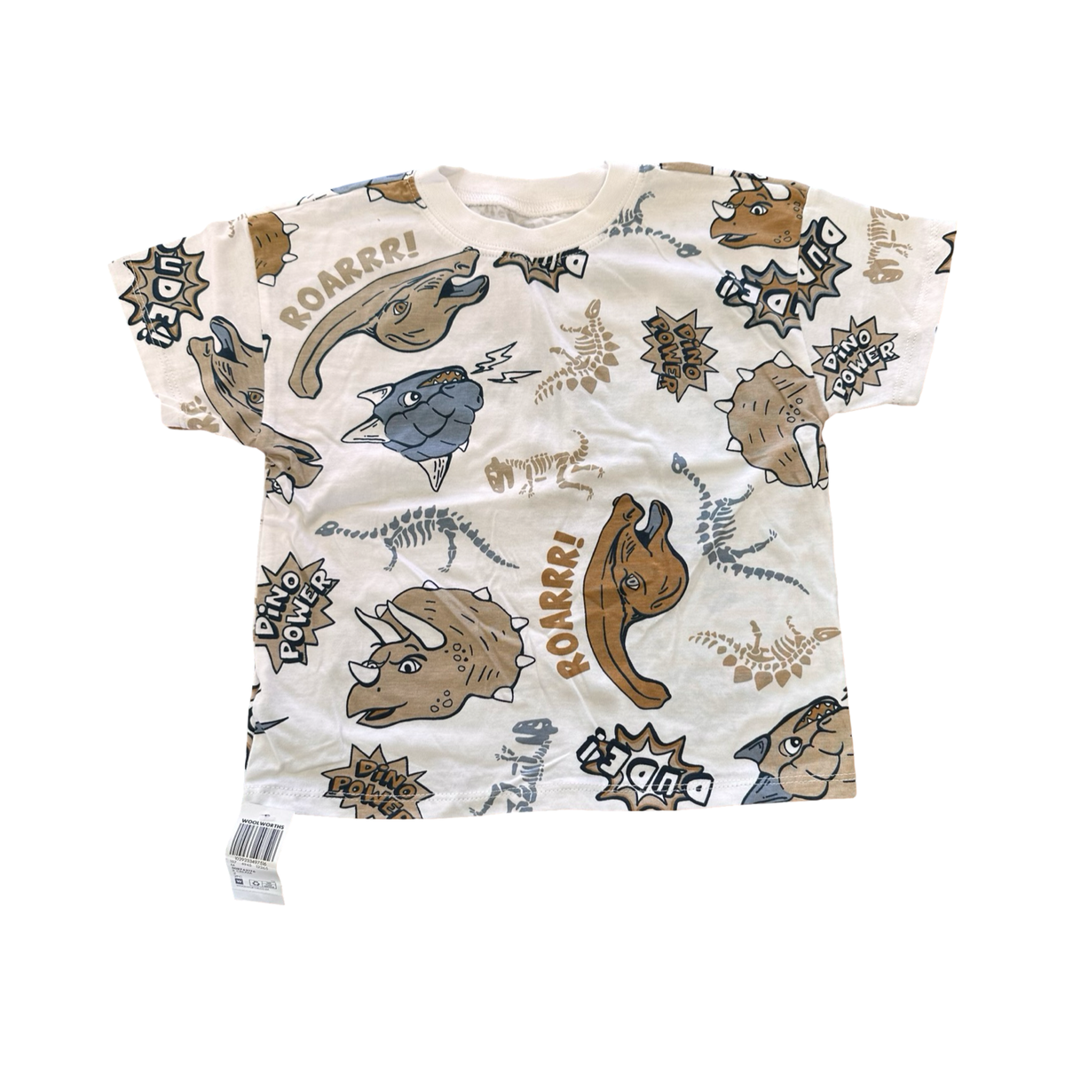 *NEW* 2Y White Dinosaur T-Shirt - Woolworths