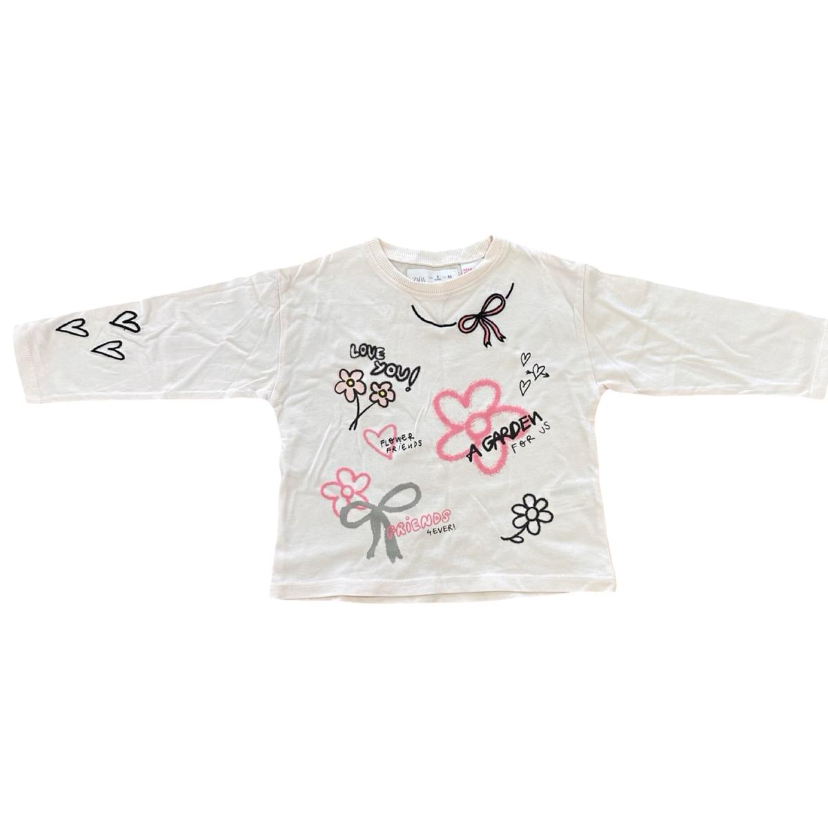 2Y Light Pink Flower Long Sleeve T-Shirt - Zara