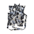 0-6M Blue & White Leaf Design Zipper Bodysuit - Ma se kinners