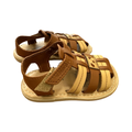Size 4 Brown Sandals Gebuine Lester Straps - Walkmates