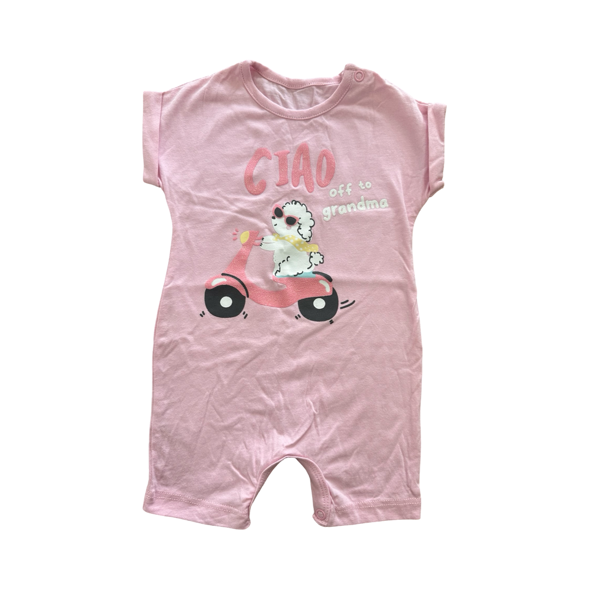 1-3M Pink Off to Grandma Romper - Woolworths
