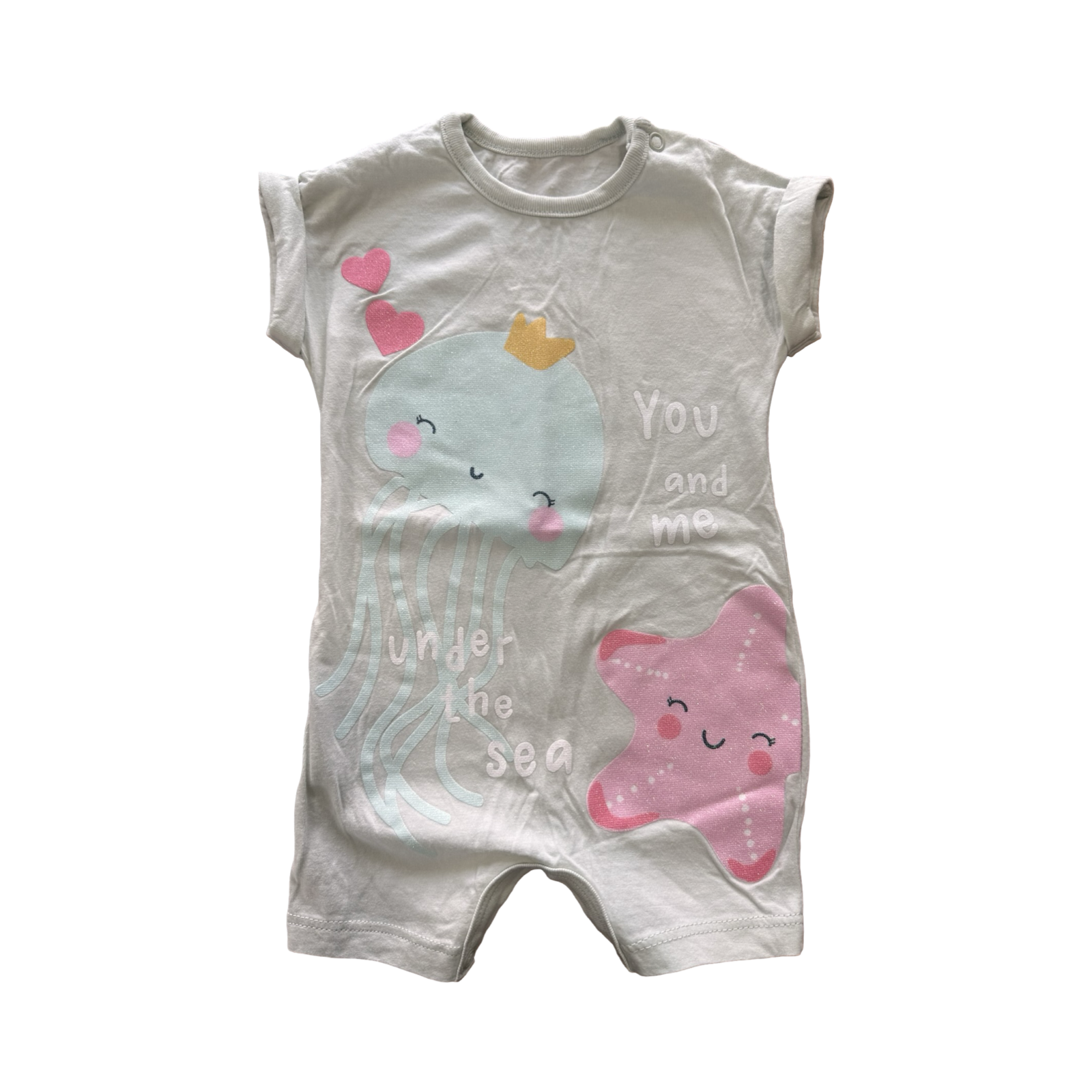 1-3M Light Green You and Me Romper - Woolworths