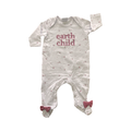 Newborn White Floral Cotton Long Sleeve Babygrows - Earthchild