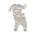 1-2M 2pc Light Beige Melange Bodysuit & Pants Set - H & M