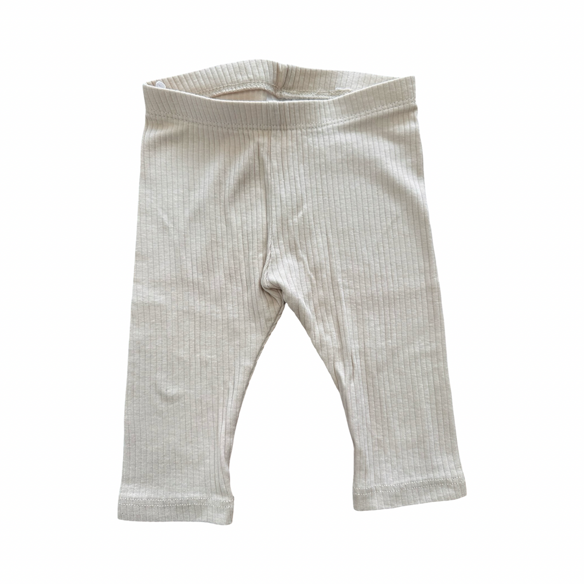 4-6M Beige Ribbed Leggings - H & M