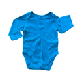 6-9M Blue Ribbed Long Sleeve Bodysuit - Marks & Spencer