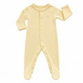 3-6M Yellow Long Sleeve Cotton Snapper Babygrow - Woolworths