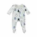 0-3M White miffy zipper babygrow - Cotton On
