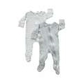 0-3M 2pc Grey & White ribbed bodysuits	- Cotton On