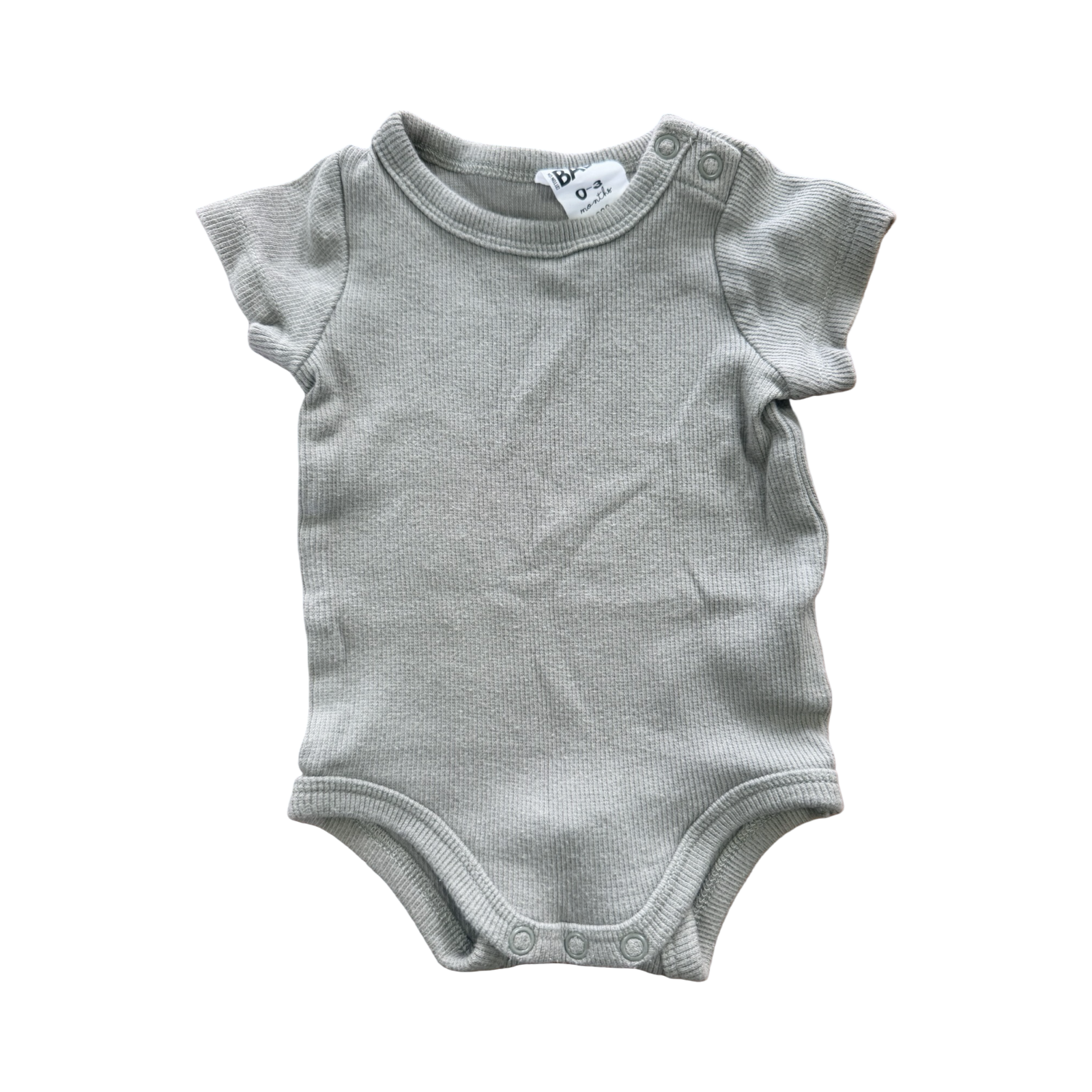 0-3M Green ribbed bodysuit - Cotton On