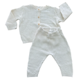 3-6M White soft knit 2pc winter set - H & M