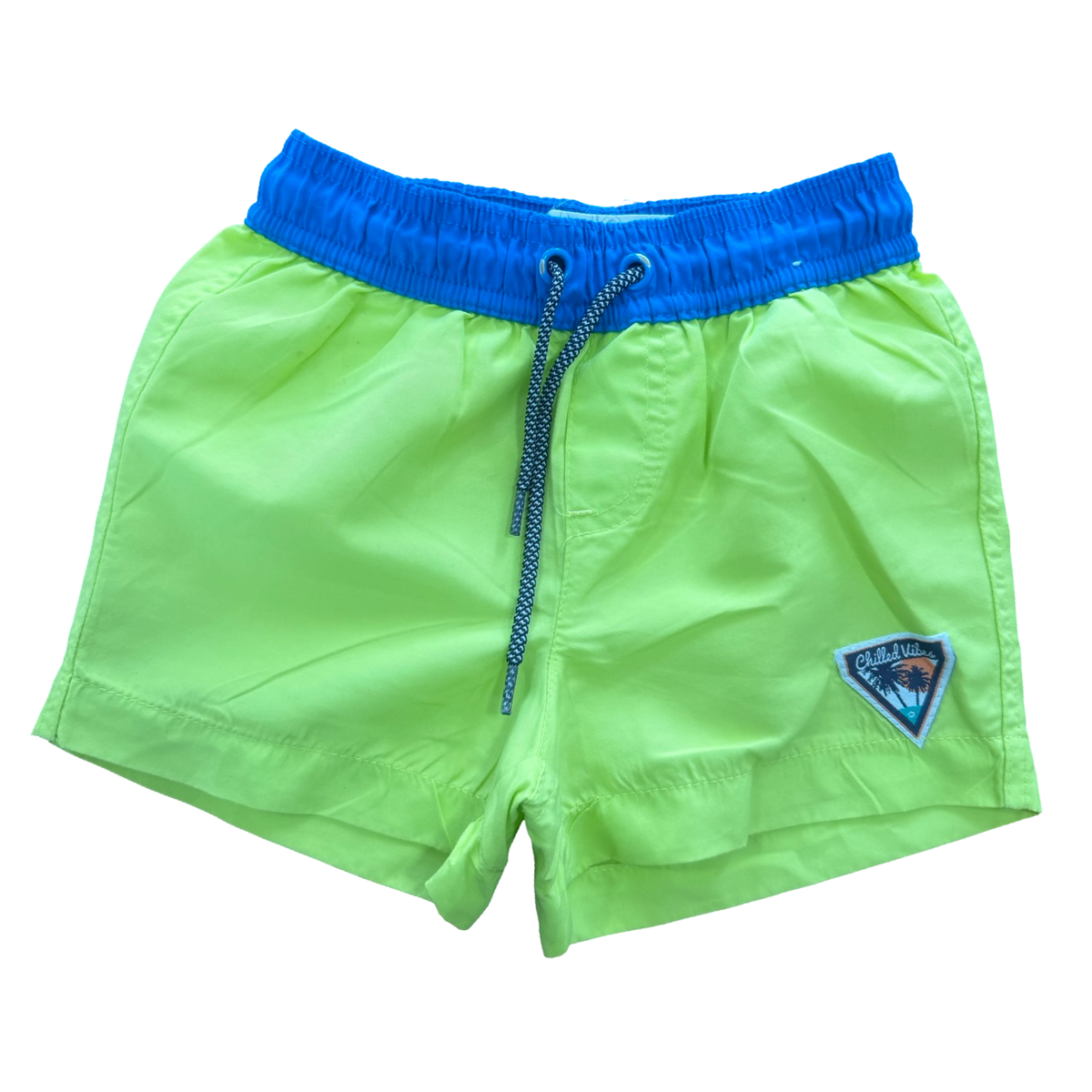 1-2Y Lime green & blue boards shorts - Real Kids