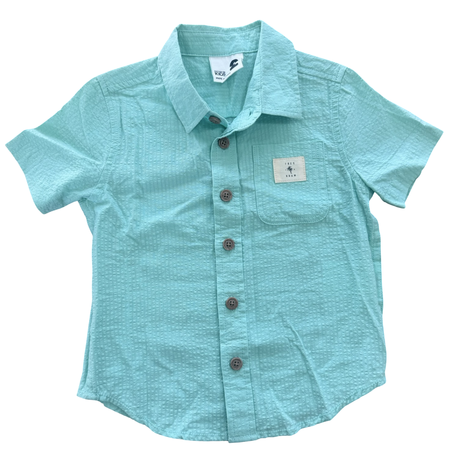 2Y Light green short sleeve buttoned shirt - Cotton On