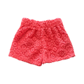 2-3Y Bright Coral Lace Shorts - Woolworths