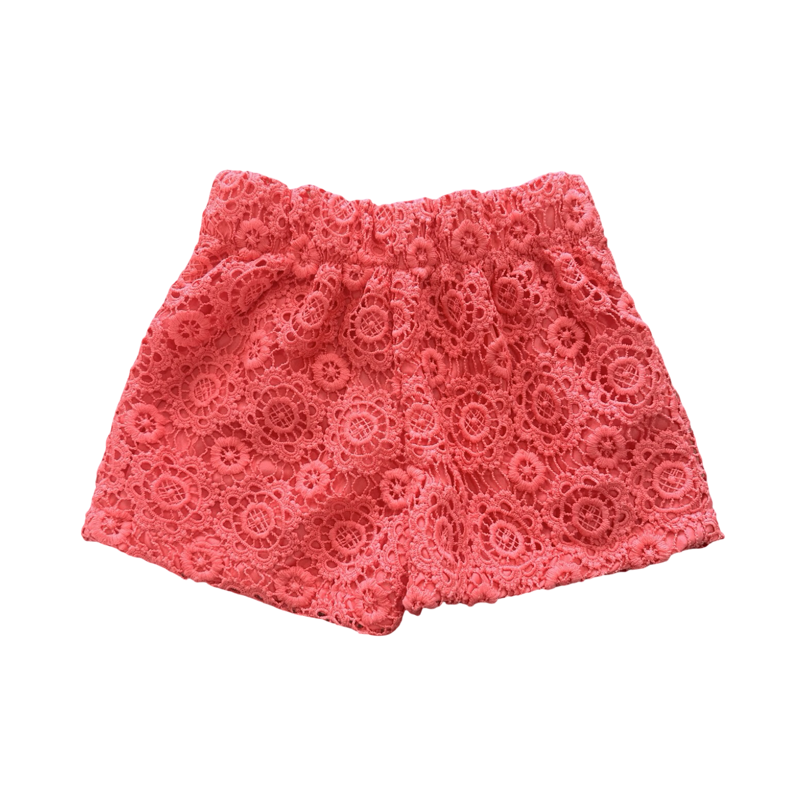 2-3Y Bright Coral Lace Shorts - Woolworths
