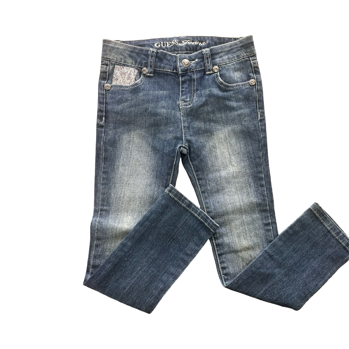 6Y Long Guess Jeans with Sequin Details - Guess