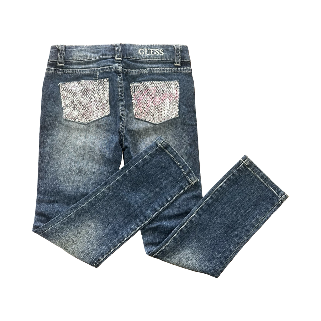 6Y Long Guess Jeans with Sequin Details - Guess