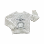 3-4Y White Fluffy Bunny Jersey - Woolworths