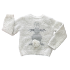 3-4Y White Fluffy Bunny Jersey - Woolworths
