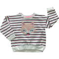 4Y Beige, Navy & Pink Stripe Fox Jersey - Woolworths