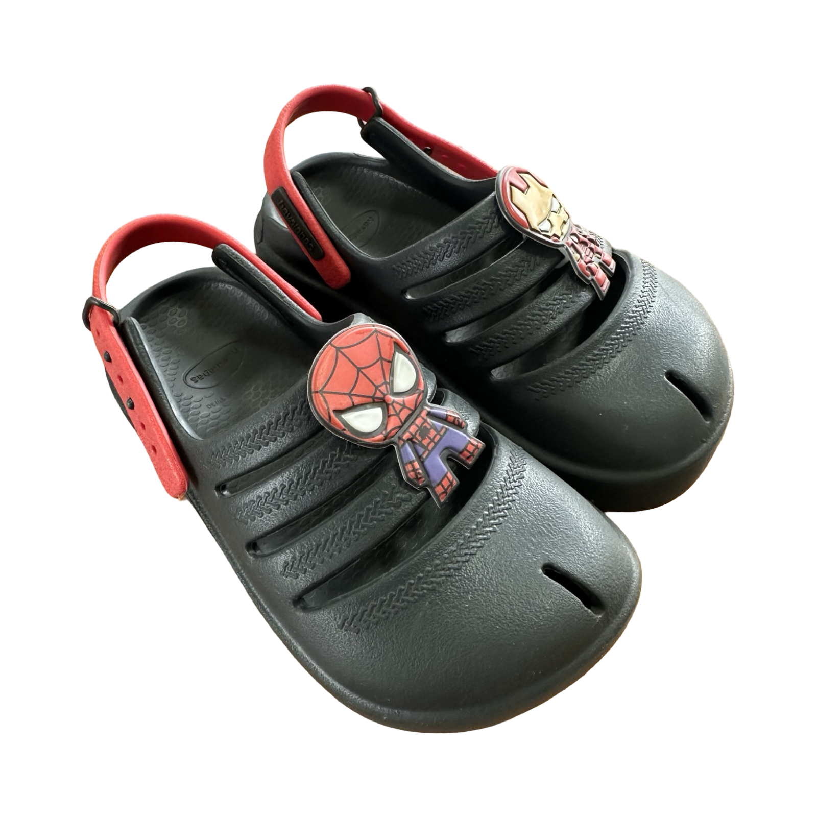 Size 9/10 Black & Red Marvel Clogs - Havaianas