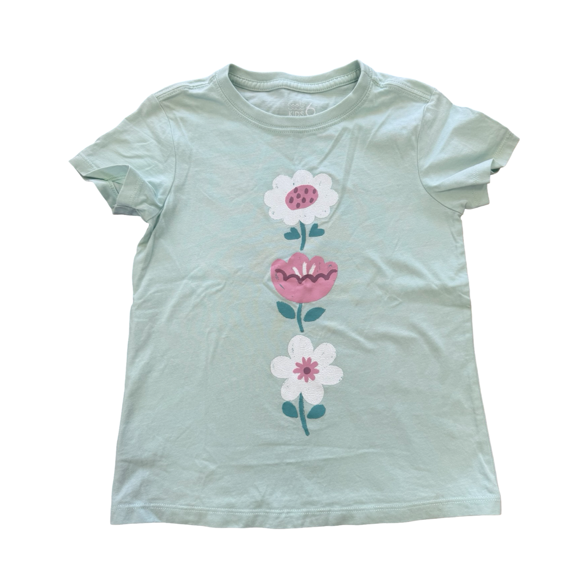 6Y Light Green Floral T-Shirt - Woolworths