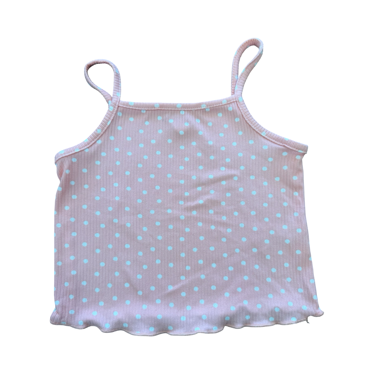 3-4Y Pink Polkadot Stretch Sleeveless Top - Real Kids