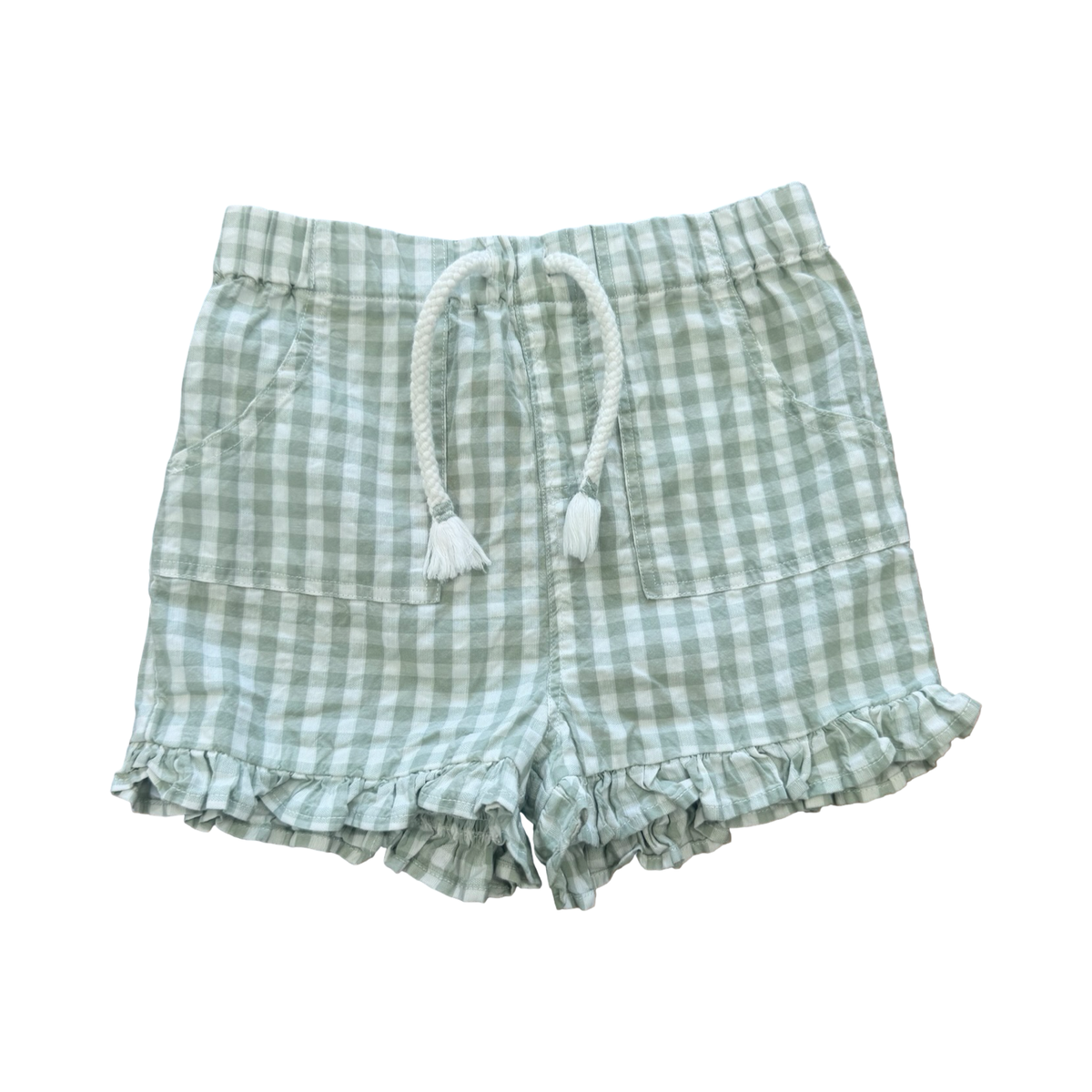 4Y Green & White Check Summer Shorts - Woolworths