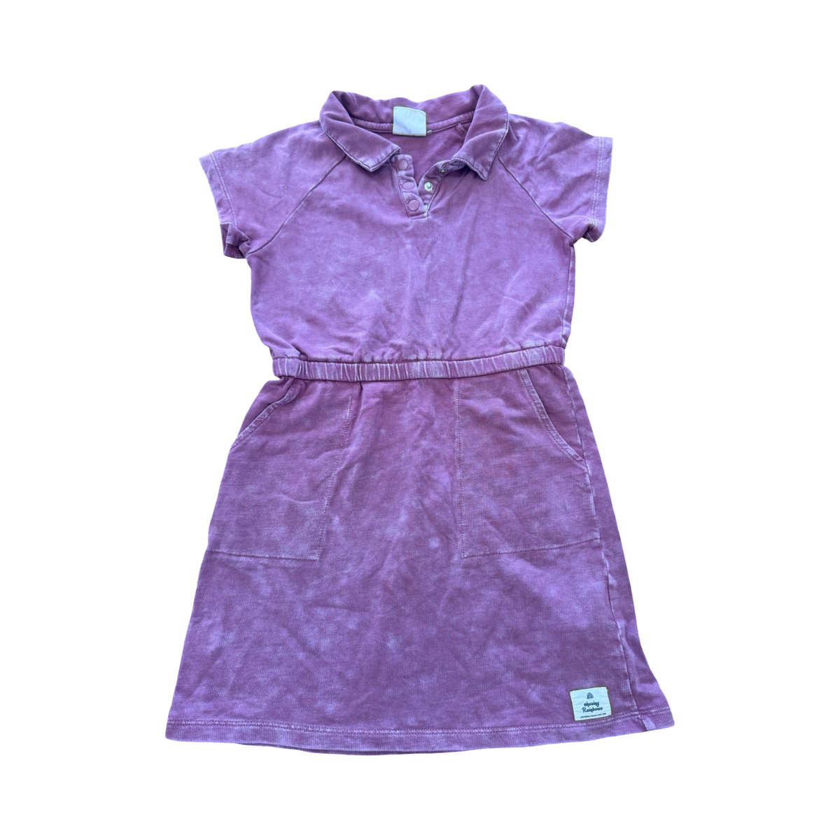 6Y Purple Summer Dress with Elasticated Waist - Cotton On