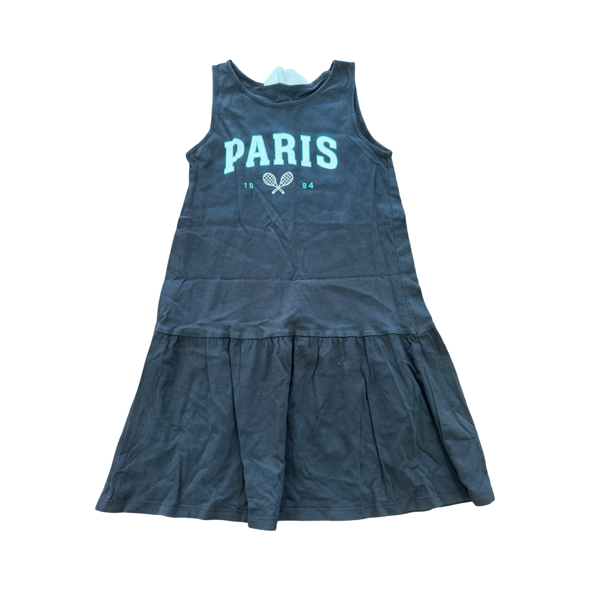 6-8Y Black Paris Summer Cotton Dress - H & M