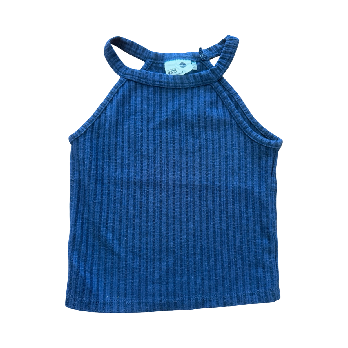 3Y Navy Ribbed Sleeveless Top - Cotton on