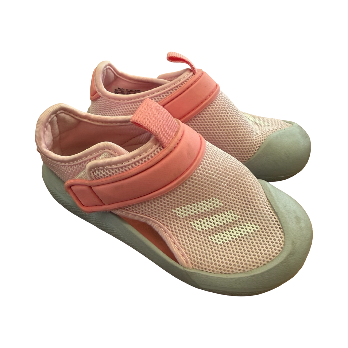 Size 7 Pink & Grey Mesh Sneakers - Adidas