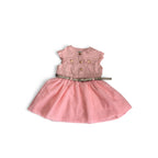 18-24M Pink Denim & Tulle Belted Dress - Ackermans