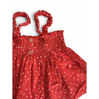 6-12M Red & White Heart Shirred Top - Jet