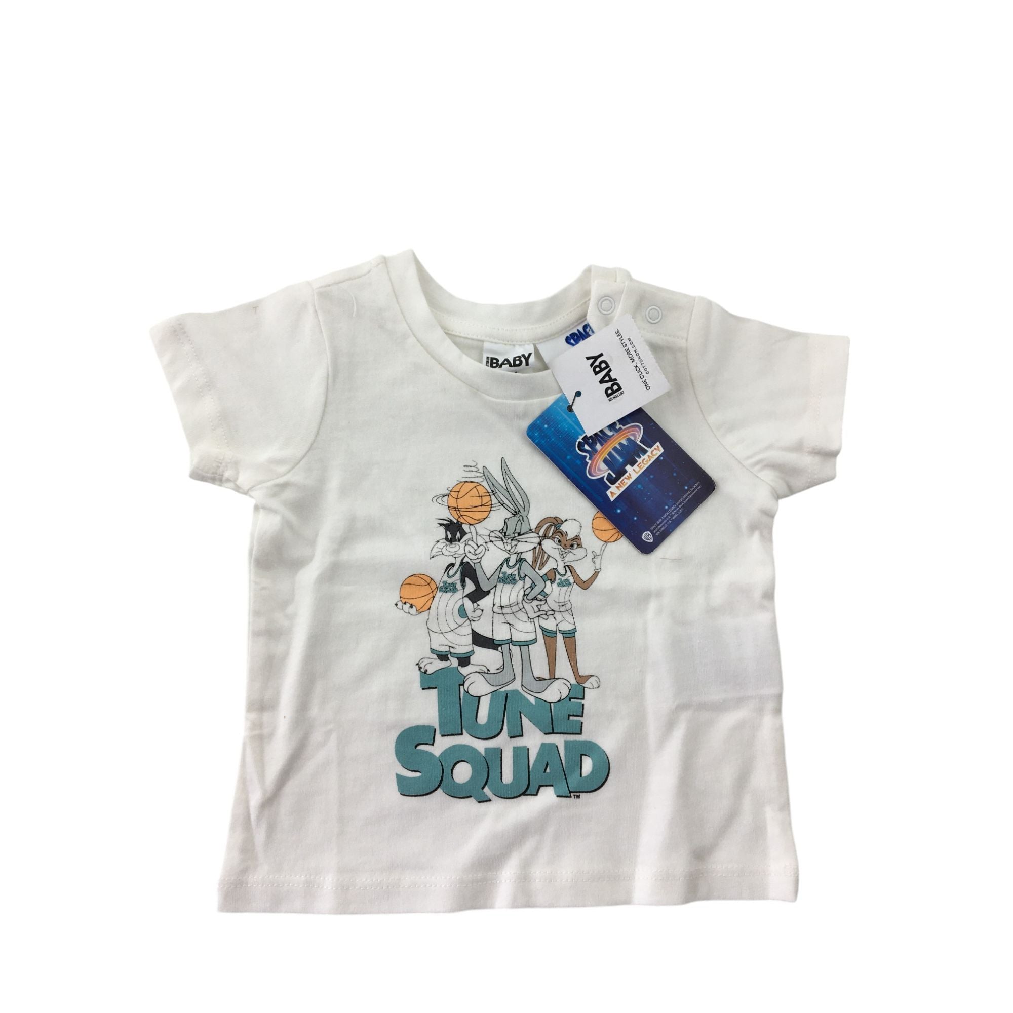 0-3M Cream Space Jam T Shirt - Cotton On
