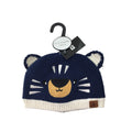 3-6M Blue & Beige Knit Bear Beanie - Woolworths