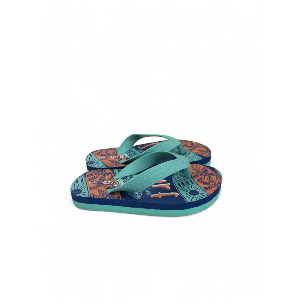 Size 5 - Aqua & Orange Flip Flops - Woolworths