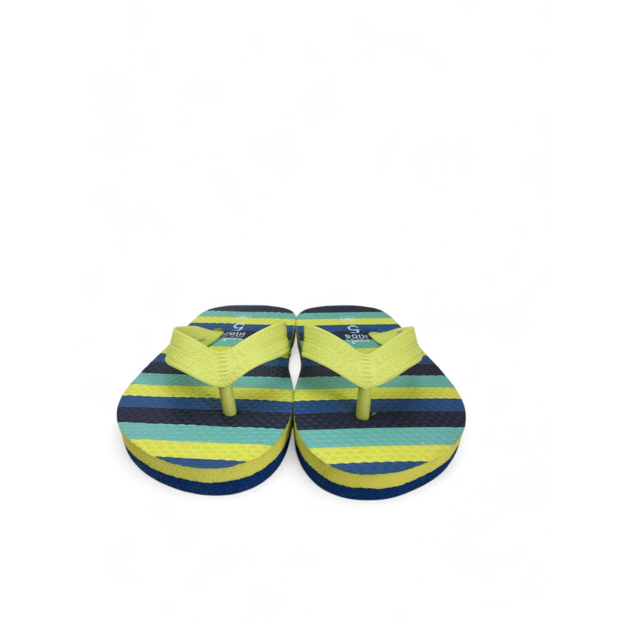 Size 5 - Blue-Yellow Stripe Flip Flops - Woolworths