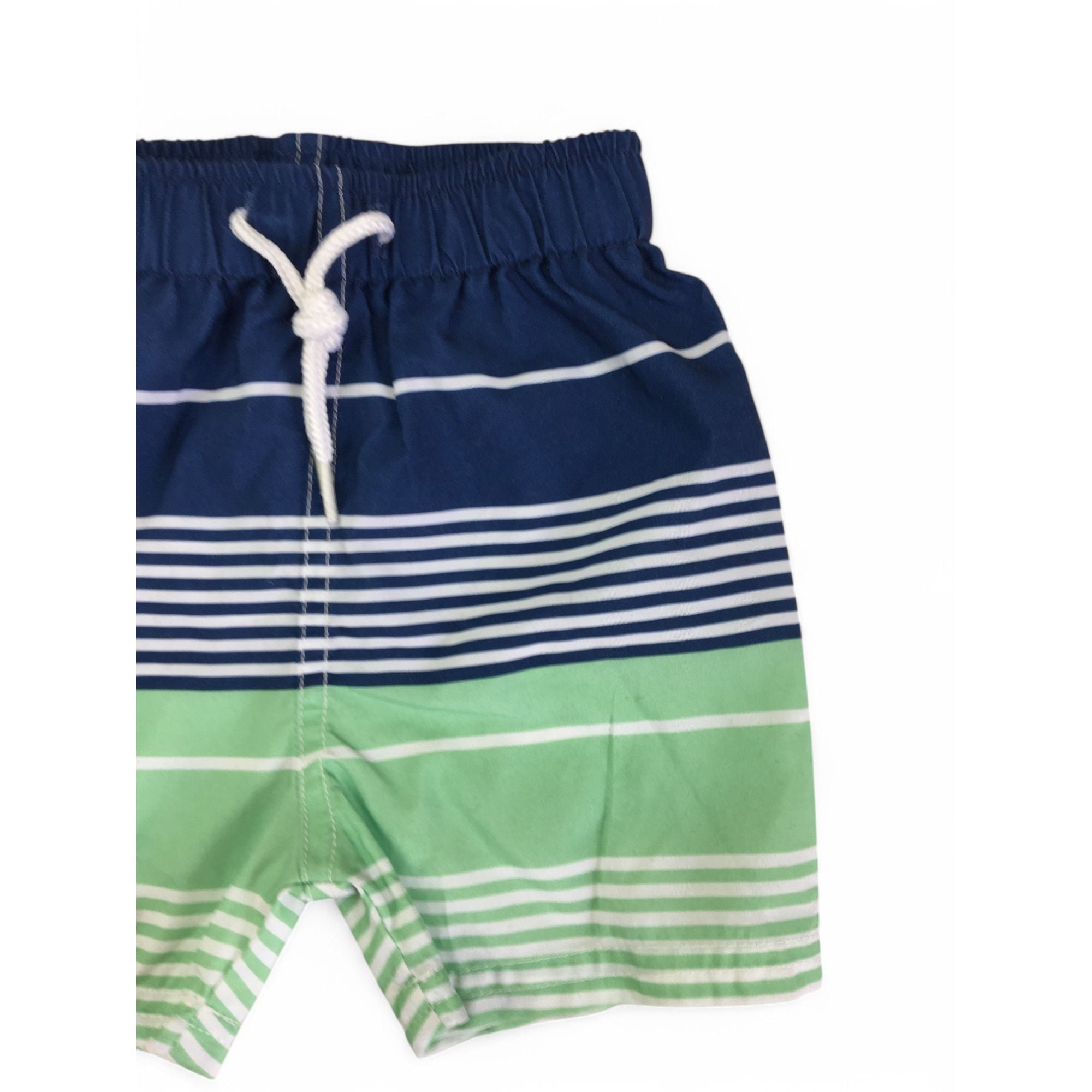 3-6M Blue & Green Stripe Boardshorts - Woolworths