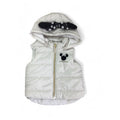 US 4-6M Cream & Gold Speckled Minnie Mouse Bodywarmer - H&M