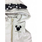 US 4-6M Cream & Gold Speckled Minnie Mouse Bodywarmer - H&M