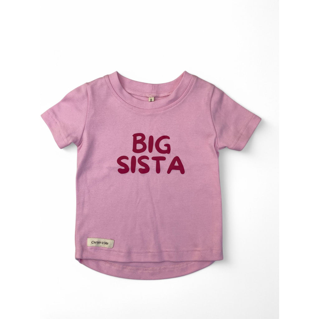 18-24M Pink "Big Sista" Tee - Carter & Me
