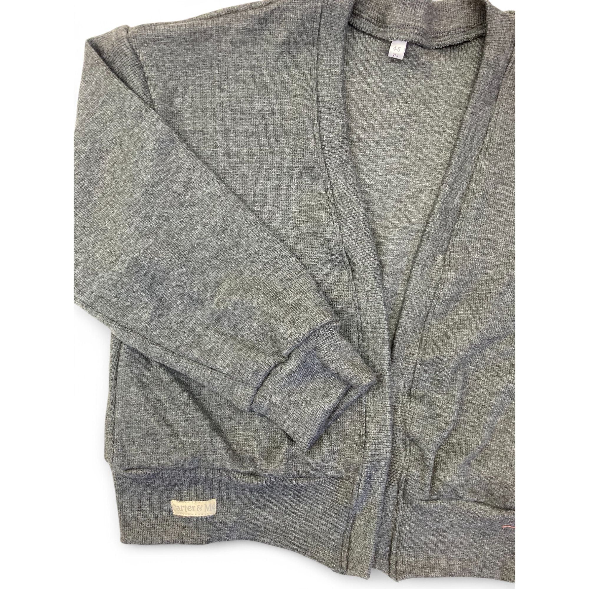 2-3Y Grey Rib Knit Cardigan - Carter & Me