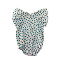 9-12 M Apple Print Muslin Flutter Sleeve Romper - Carter & Me