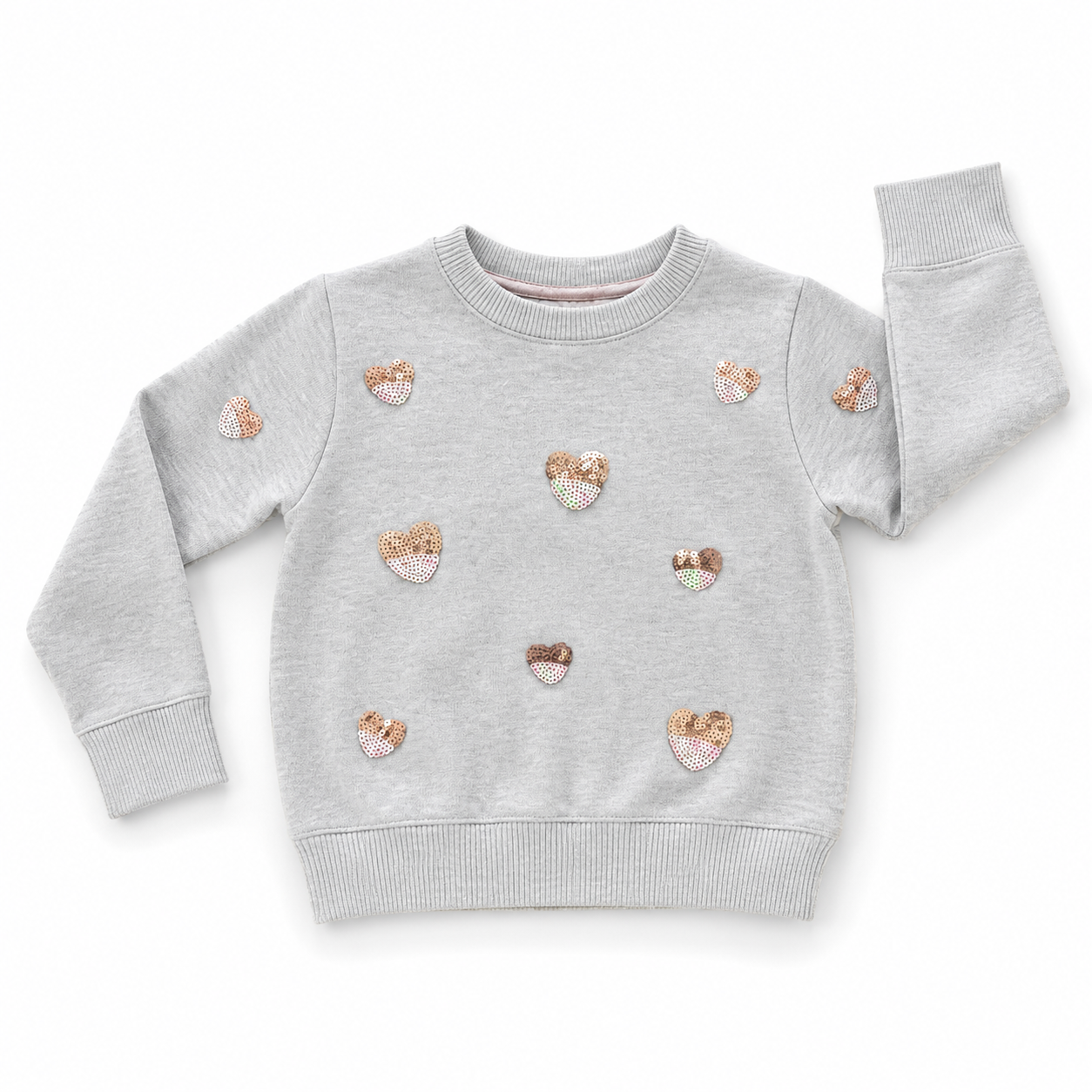 1-2Y Grey Sequin Heart Detail Jersey - Woolworths