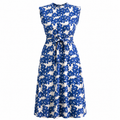 Medium Blue & White Flora Maternity Dress - Senqu