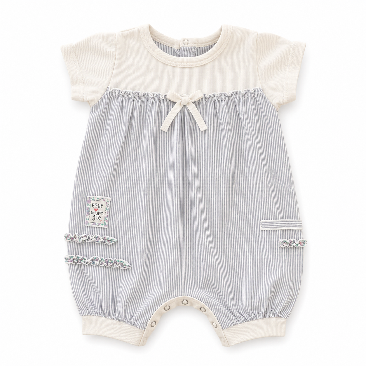 0-3M Bue & White Stripe Romper - Naartjie