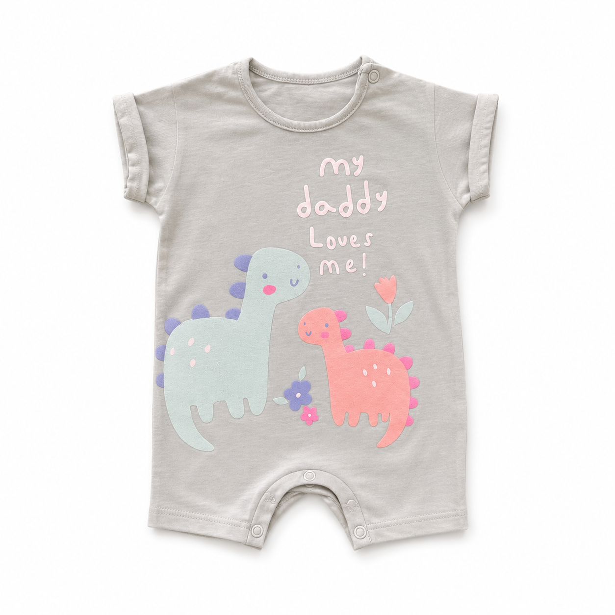 1-3M Green "My Daddy Loves Me" Dino Romper - Woolworths