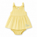 3-6M Yellow Cotton Super Cute Baby Romper with Attached Skirt - Naartjie